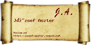 József Aszter névjegykártya